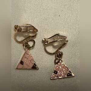 Macy's Vintage Gold Triangle Drop Clip-On Earrings